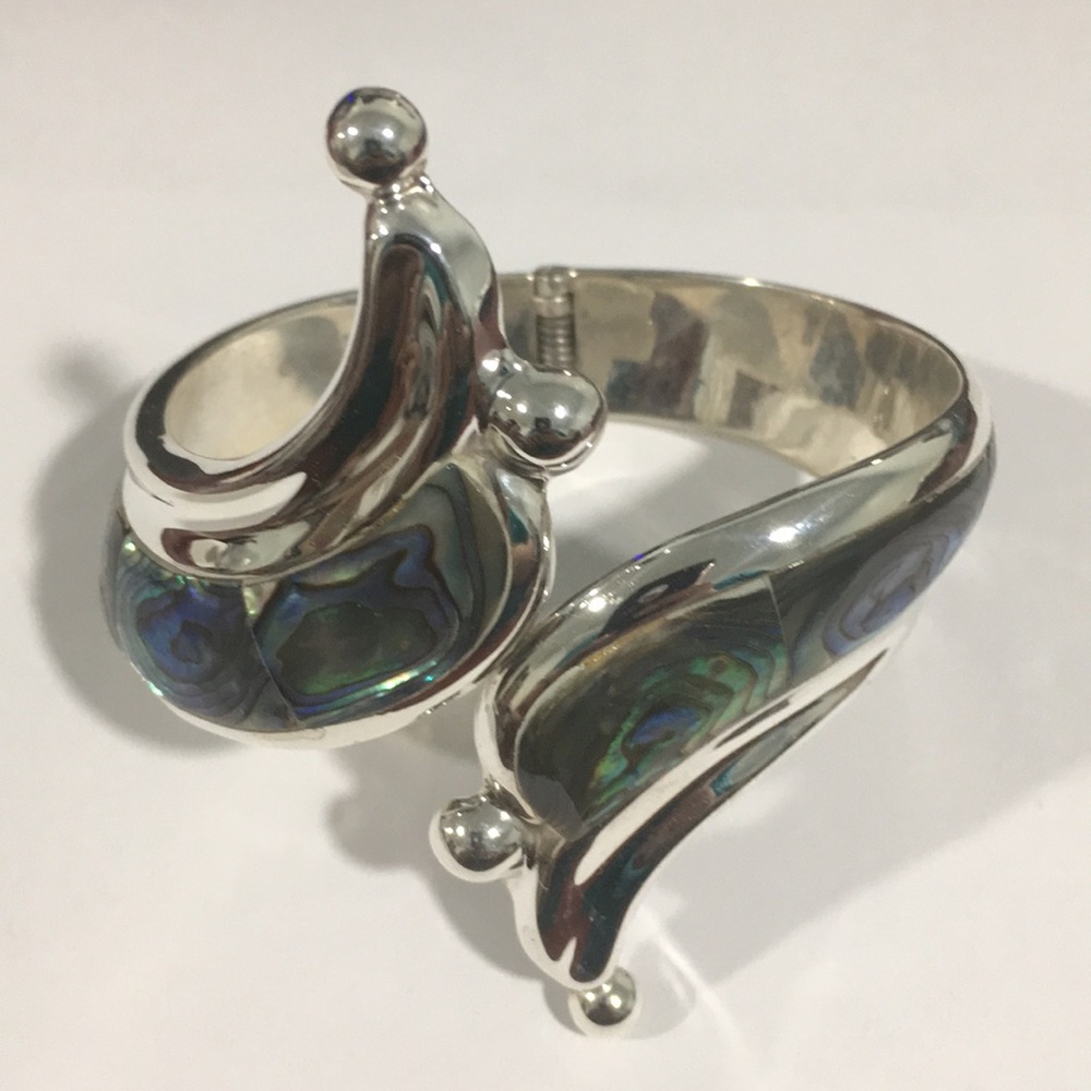 Sterling Silver 925 Women's Bangle Bracelet - Picture 5 of 6